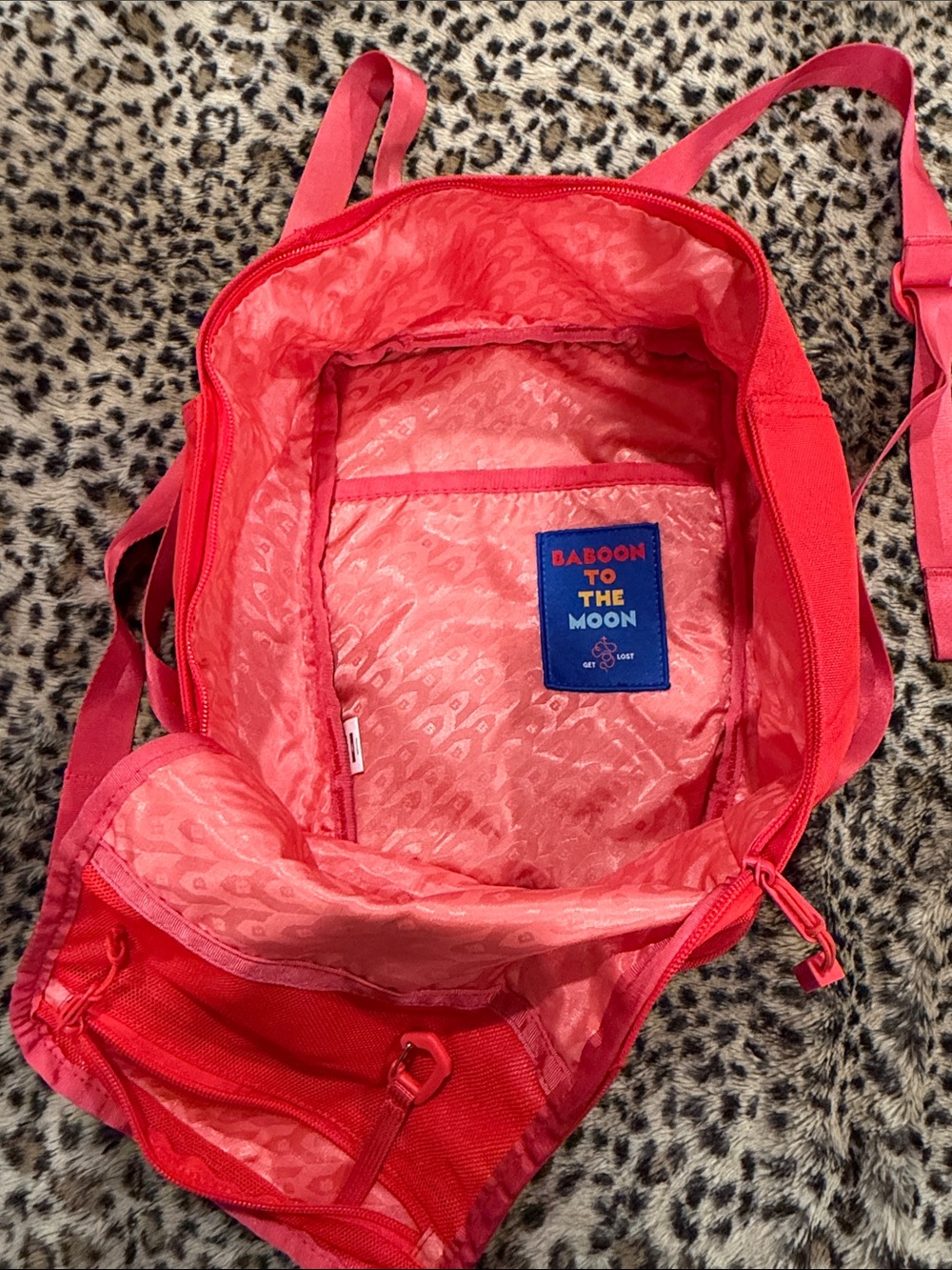 Baboon to the Moon Red Mini Backpack - Picture 2 of 6